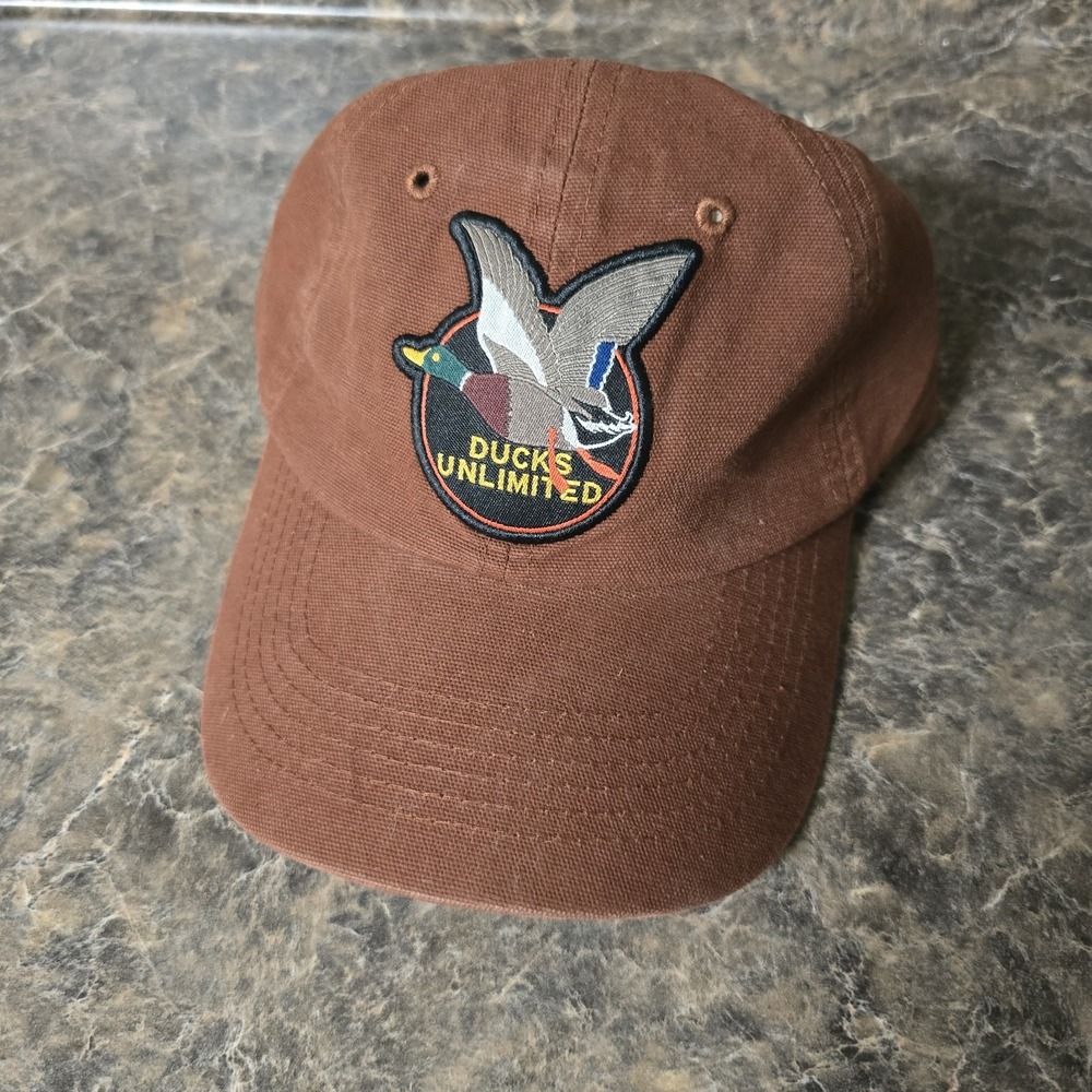 DUCKS UNLIMITED HAT/CAP Brown Adjustable Strap